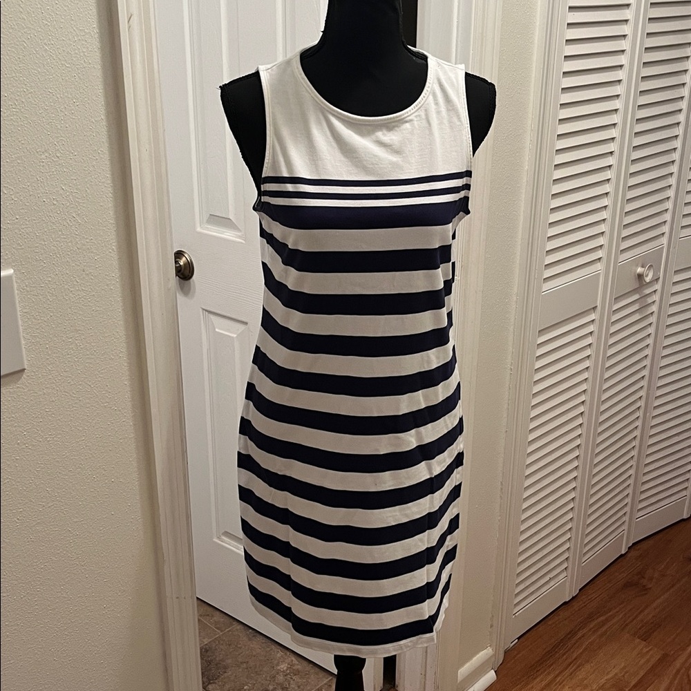 Vineyard Vines Striped Nantucket Cotton Shift Dress in Navy White